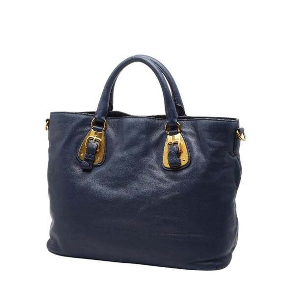 PRADA Blue Leather Shoulder Bag - Picture 2 of 14